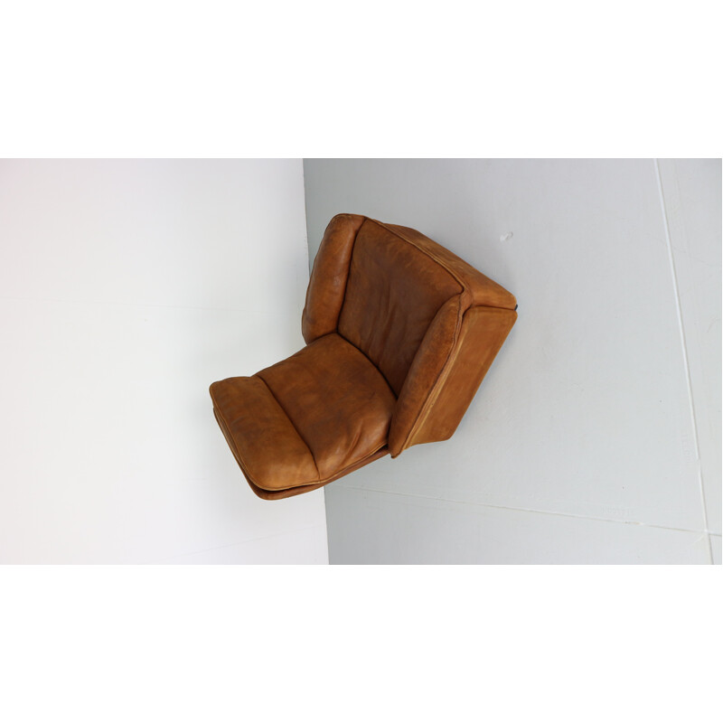 De Sede Vintage Cognac Leather Lounge Chair - 1970s