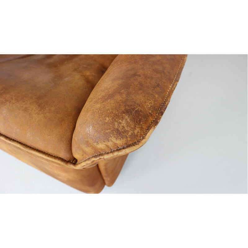 De Sede Vintage Cognac Leather Lounge Chair - 1970s