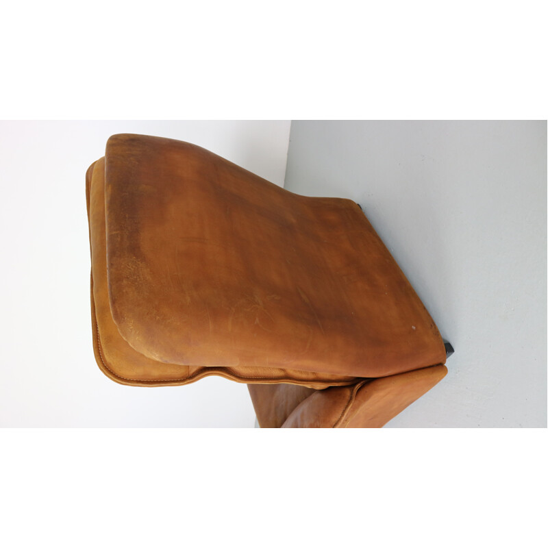 De Sede Vintage Cognac Leather Lounge Chair - 1970s