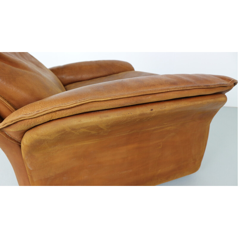 De Sede Vintage Cognac Leather Lounge Chair - 1970s