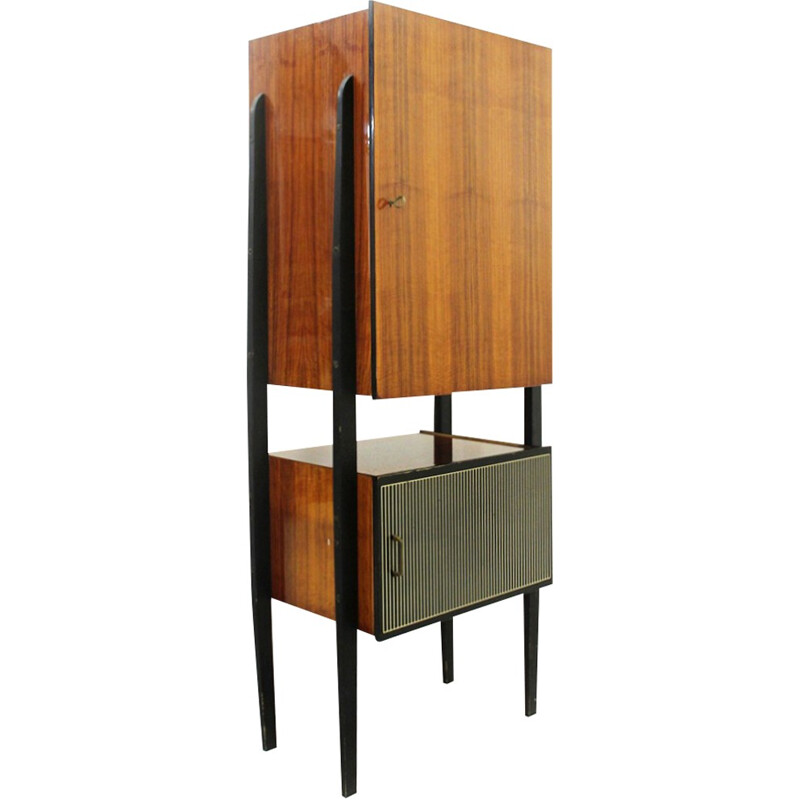 Italian vintage wooden wall unit - 1950s