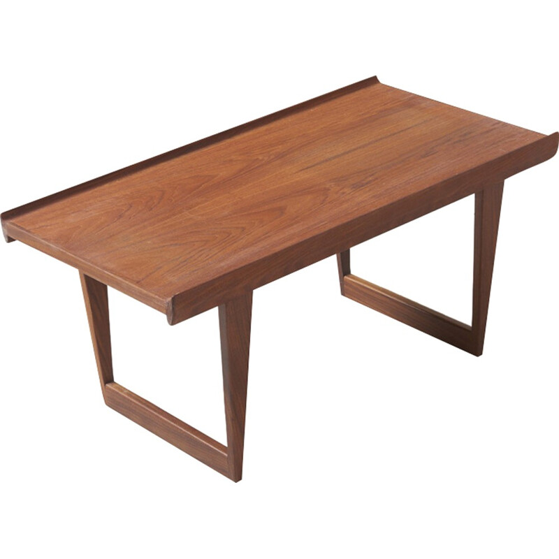 Table basse vintage rouge par Peter Løvig Nielsen - 1960