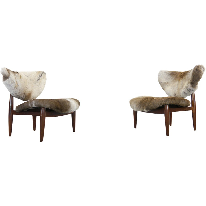 Pair of scandinavian Low Chairs - 1950s