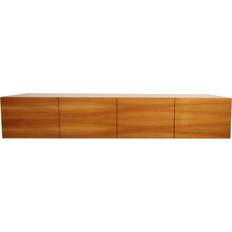 Vintage floating wall sideboard in walnut - 1960s