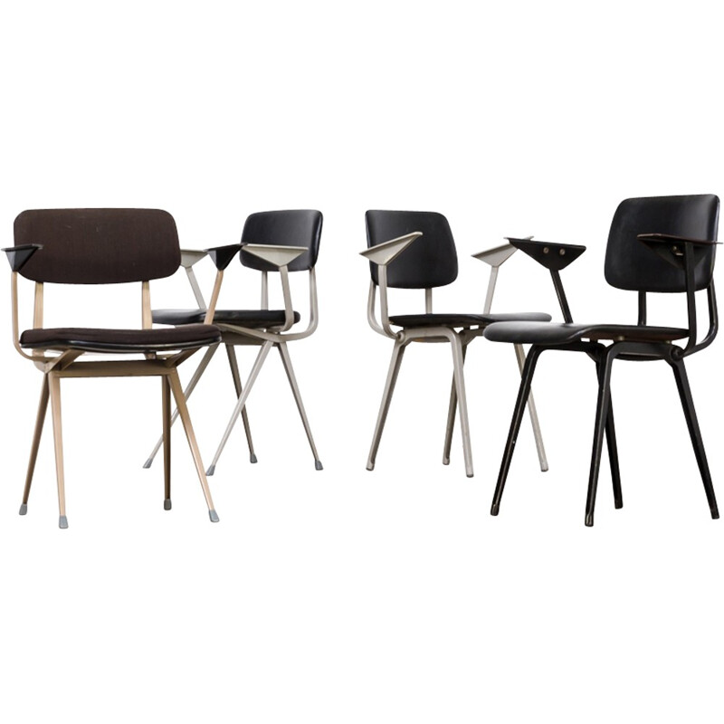 Suite de 4 chaises de bureau individuelles Friso Kramer pour Ahrend de Cirkel - 1960