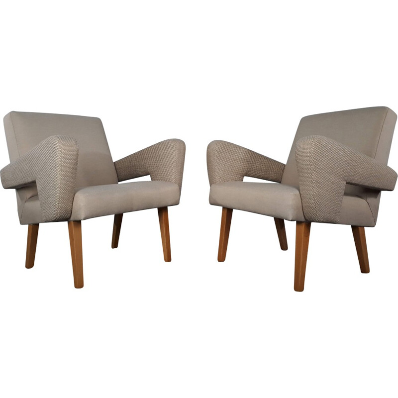 Pair of vintage Czechoslovakian Jitona Armchairs - 1960s