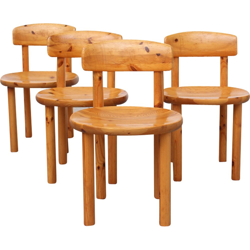 Set of 4 Pine Dining Chairs By Rainer Daumiller For Hirtshals Sawmill - 1970s