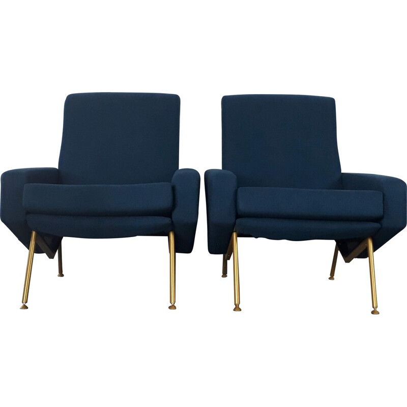 Vintage pair of armchairs "Troïka" by Pierre Guariche for Airborna - 1950s