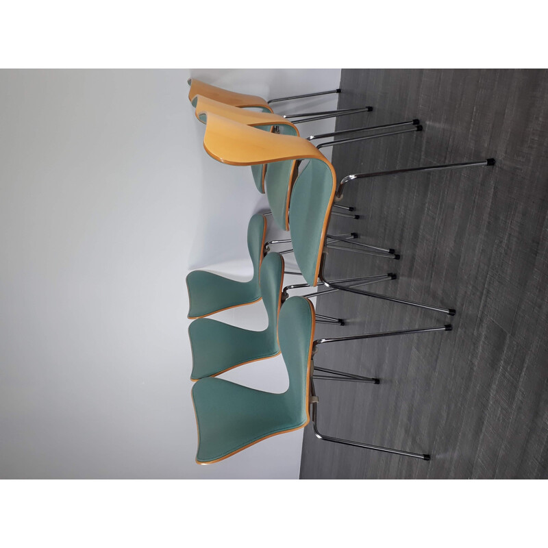 Set of 6 Scandinavian Vintage Chairs by Arne Jacobsen - 1950s