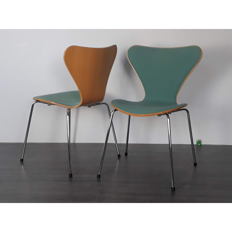Suite de 6 Chaises Vintage Scandinave 3107 par Arne Jacobsen - 1950