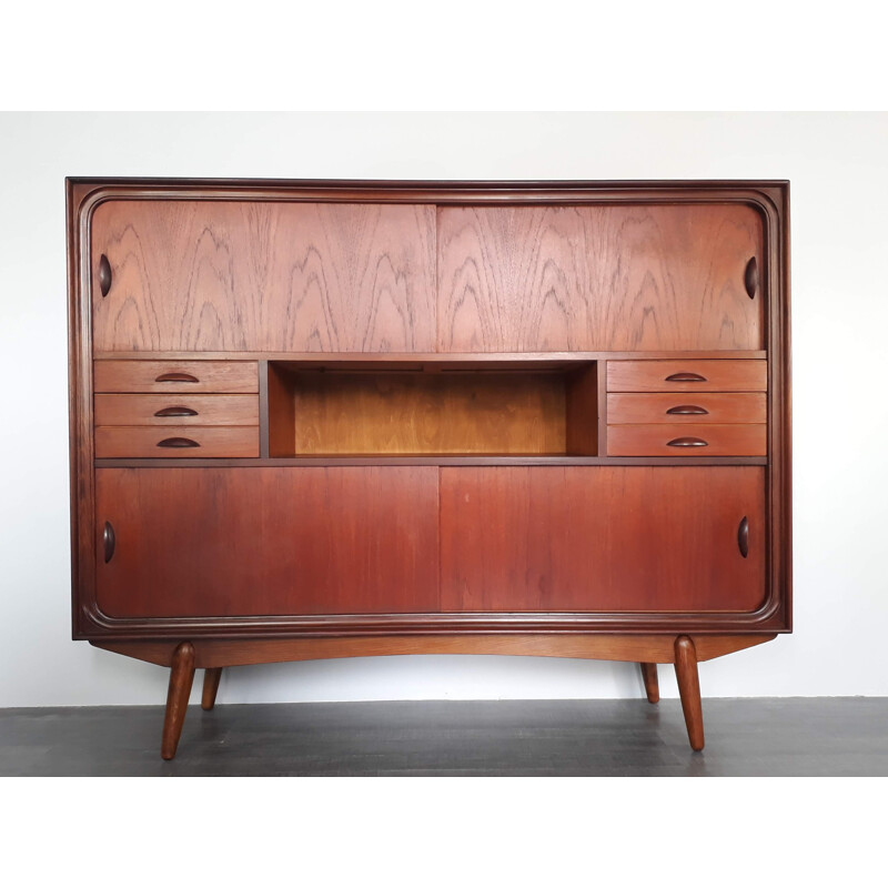 Danish Highboard in Vintage Scandinavian Teak - 1950s