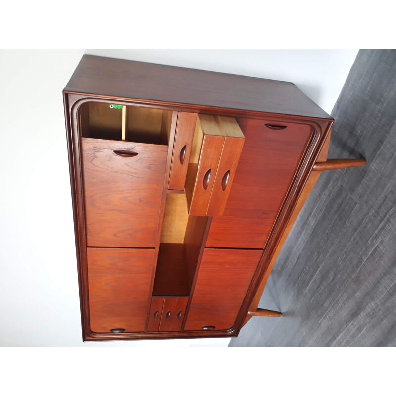 Danish Highboard in Vintage Scandinavian Teak - 1950s