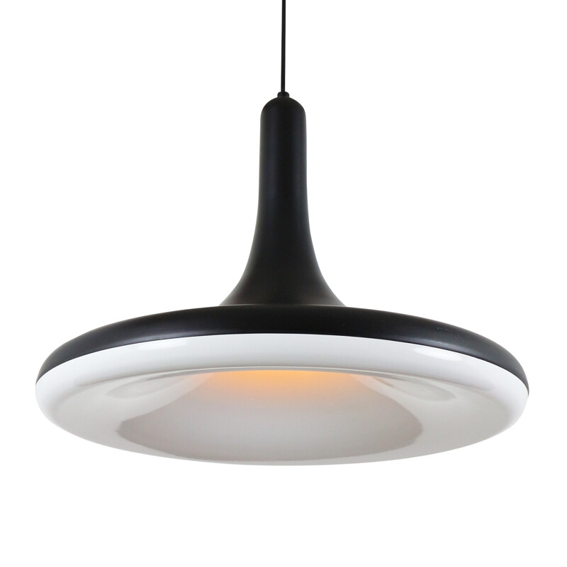 Matte black "Soft Trumpet" pendant light by 365 North for Frandsen Denmark