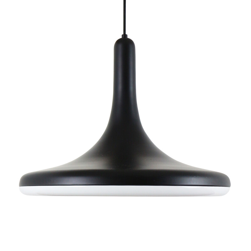 Matte black "Soft Trumpet" pendant light by 365 North for Frandsen Denmark