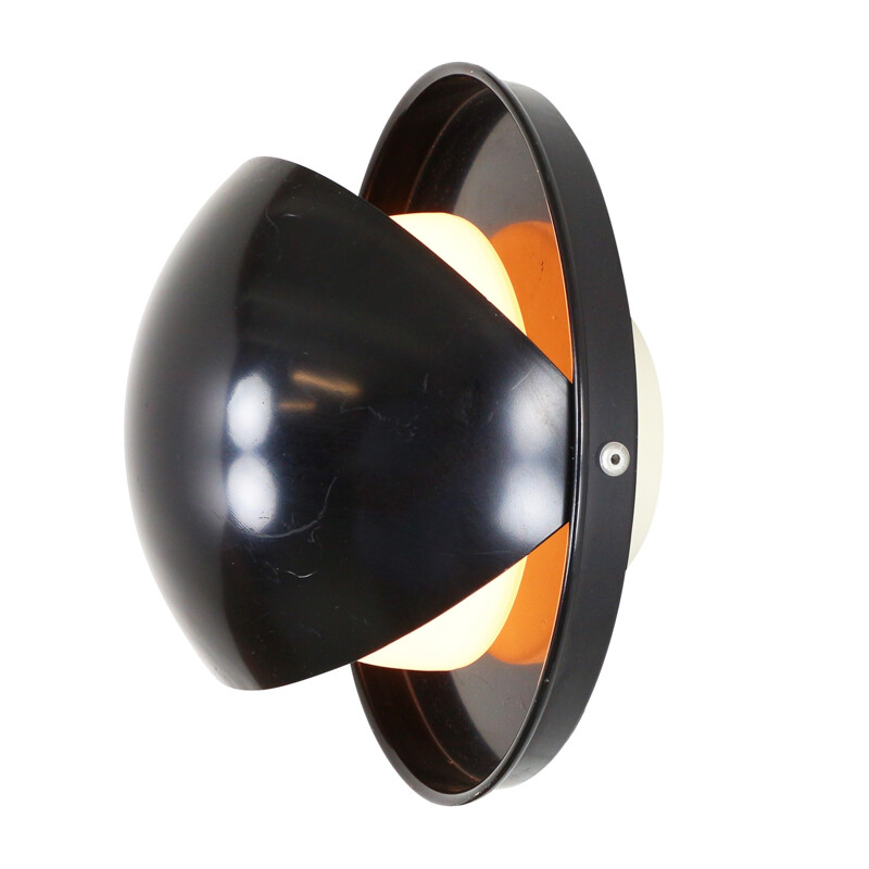 Black and white Eclipse wall light by Dijkstra Lampen - 1980s