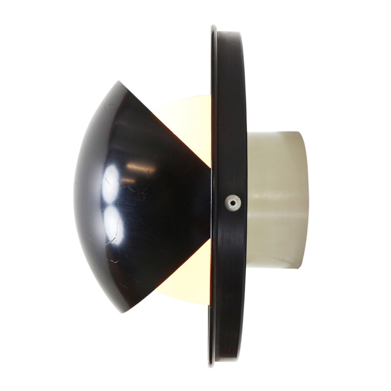 Black and white Eclipse wall light by Dijkstra Lampen - 1980s