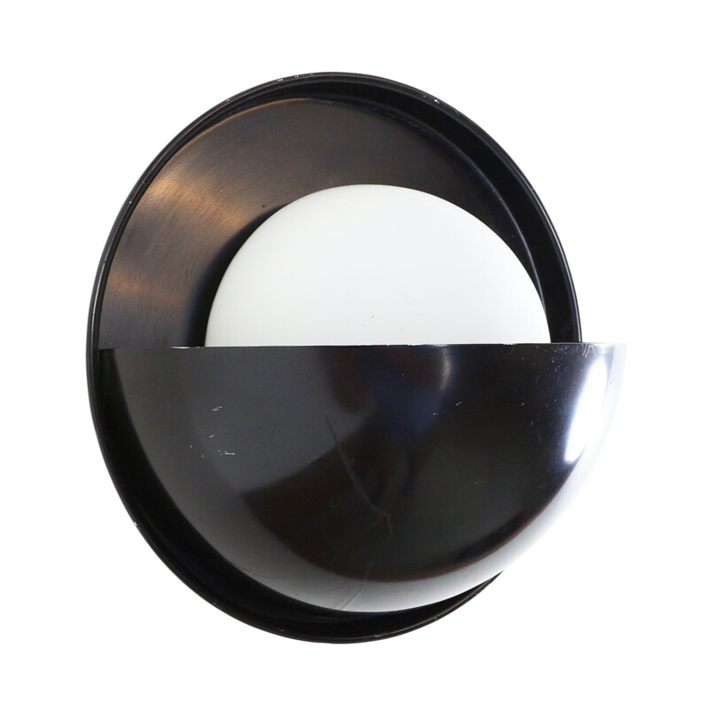 Black and white Eclipse wall light by Dijkstra Lampen - 1980s