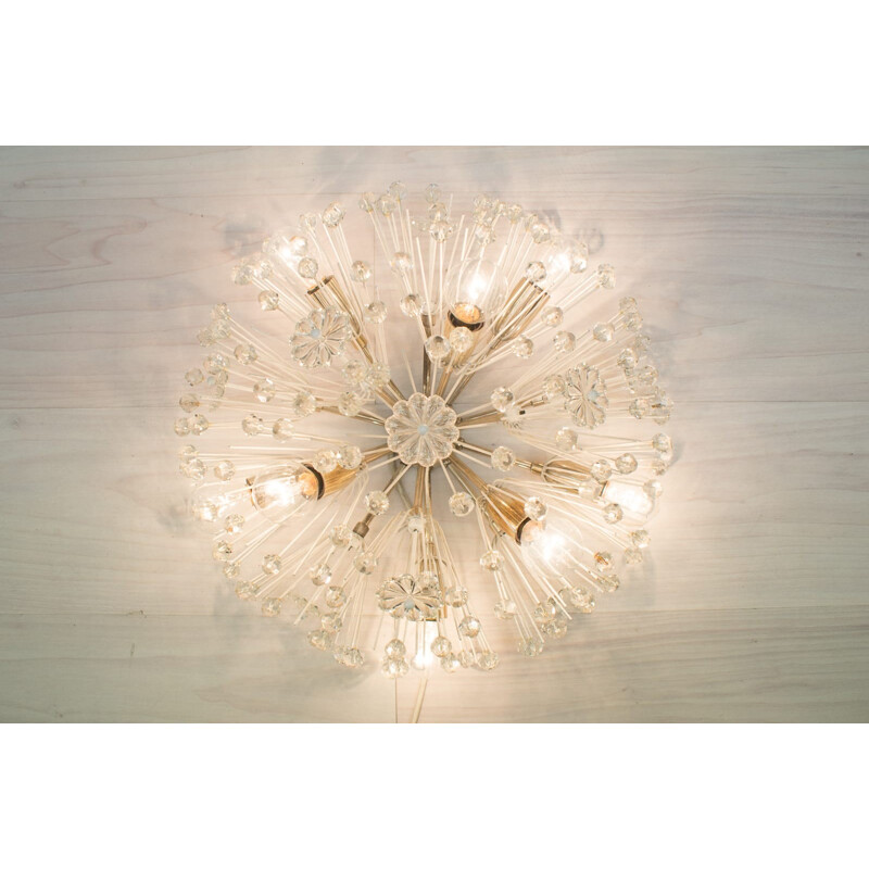 Nickel-Plated Dandelion Ceiling Lamp by Emil Stejnar for Rupert Nikoll - 1960s