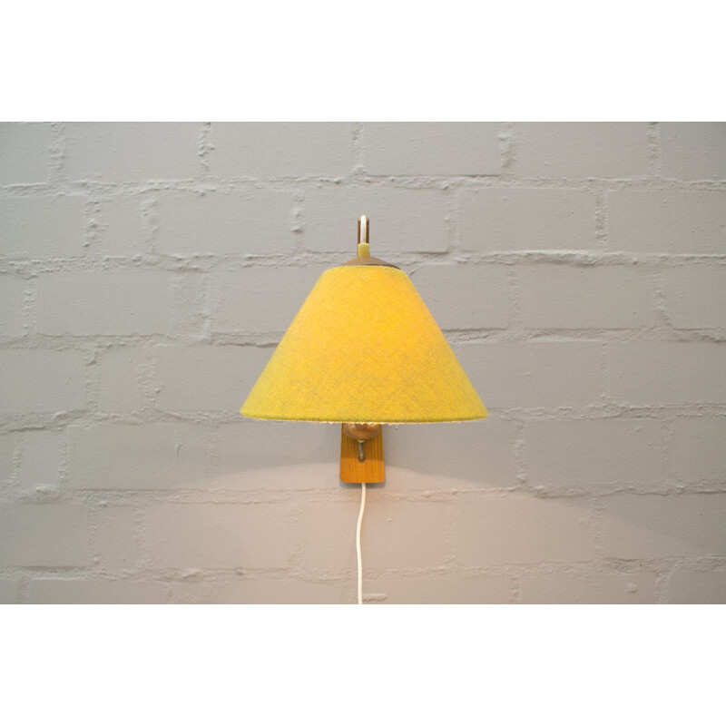 Scandinavian vintage wall lamp in wood, 1950