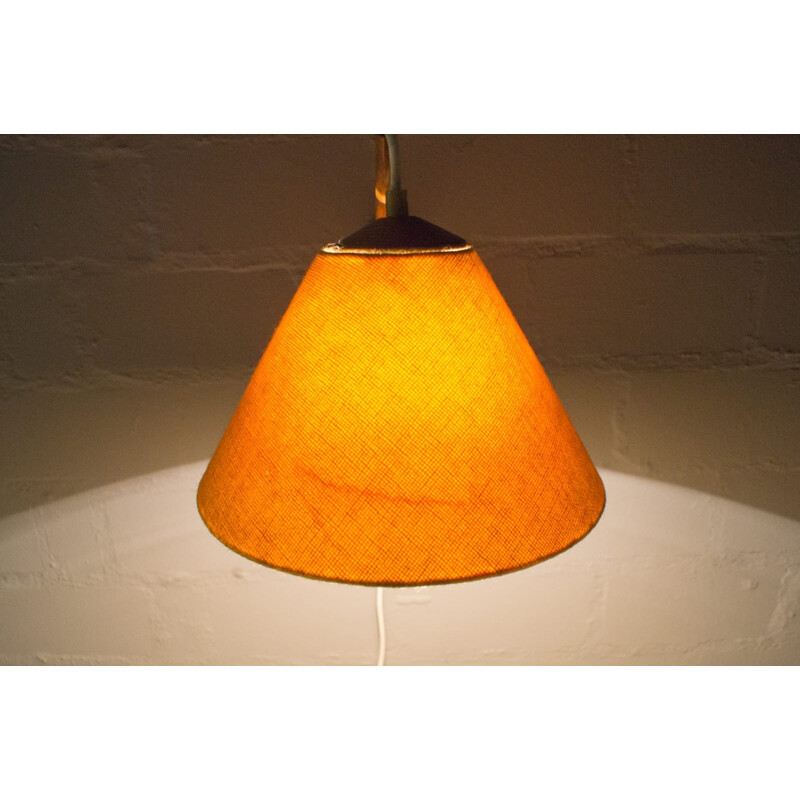 Scandinavische vintage houten wandlamp, 1950