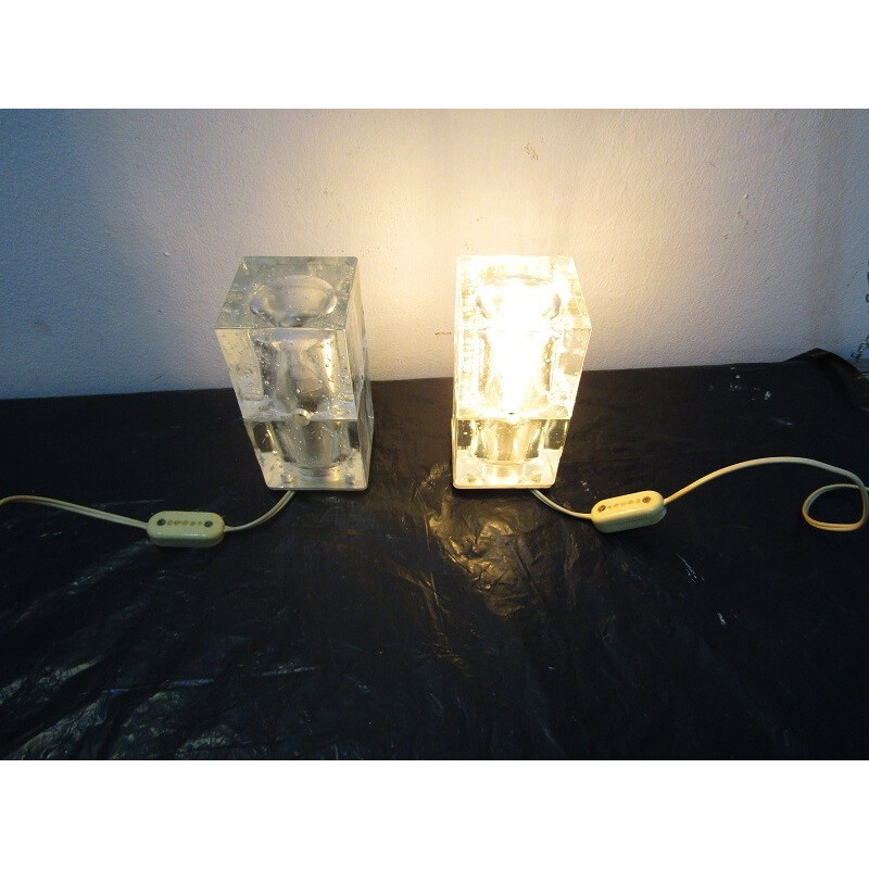 Coppia di lampade da tavolo in stile Cubosphere - 1960