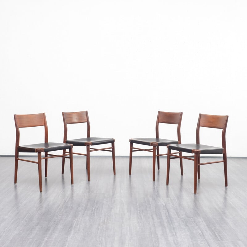 Vintage set of 4 "3513" dining chairs by Georg Leowald for Wilkhahn - 1960s
