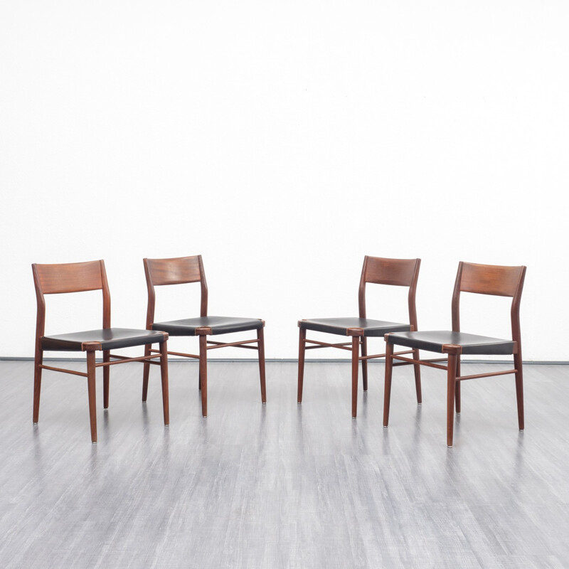 Vintage set of 4 "3513" dining chairs by Georg Leowald for Wilkhahn - 1960s