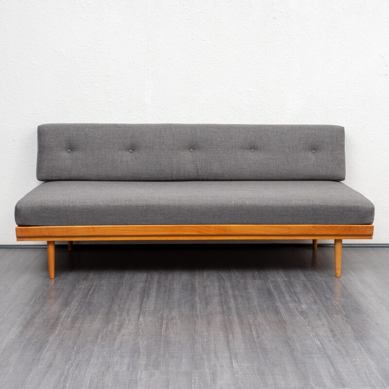 Vintage daybed in cherrywood frame by Knoll for Antimott - 1960s