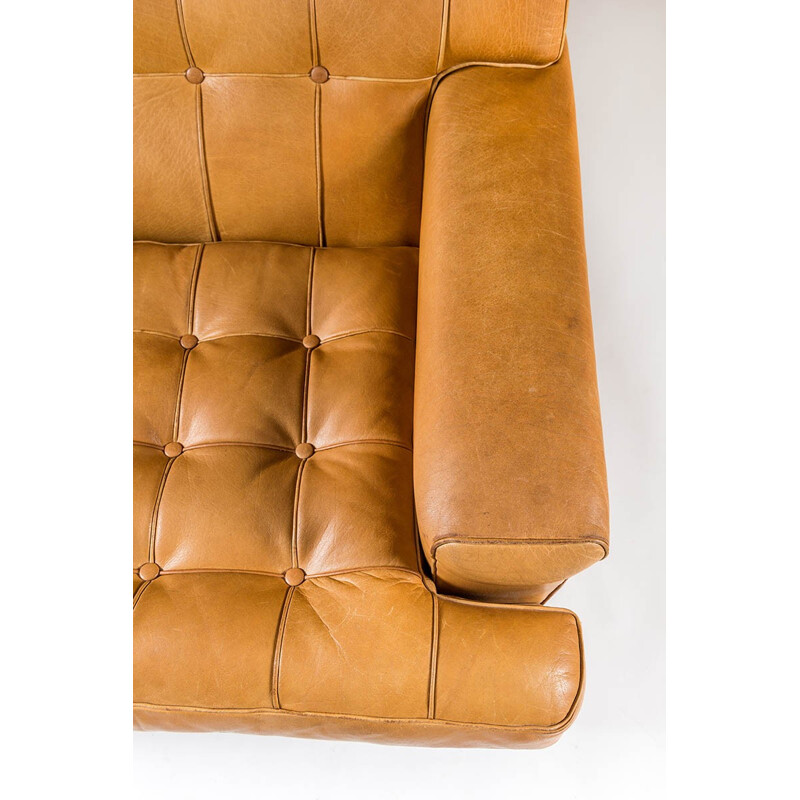 Fauteuil lounge et pouf vintage "Merkur" par Arne Norell - 1960