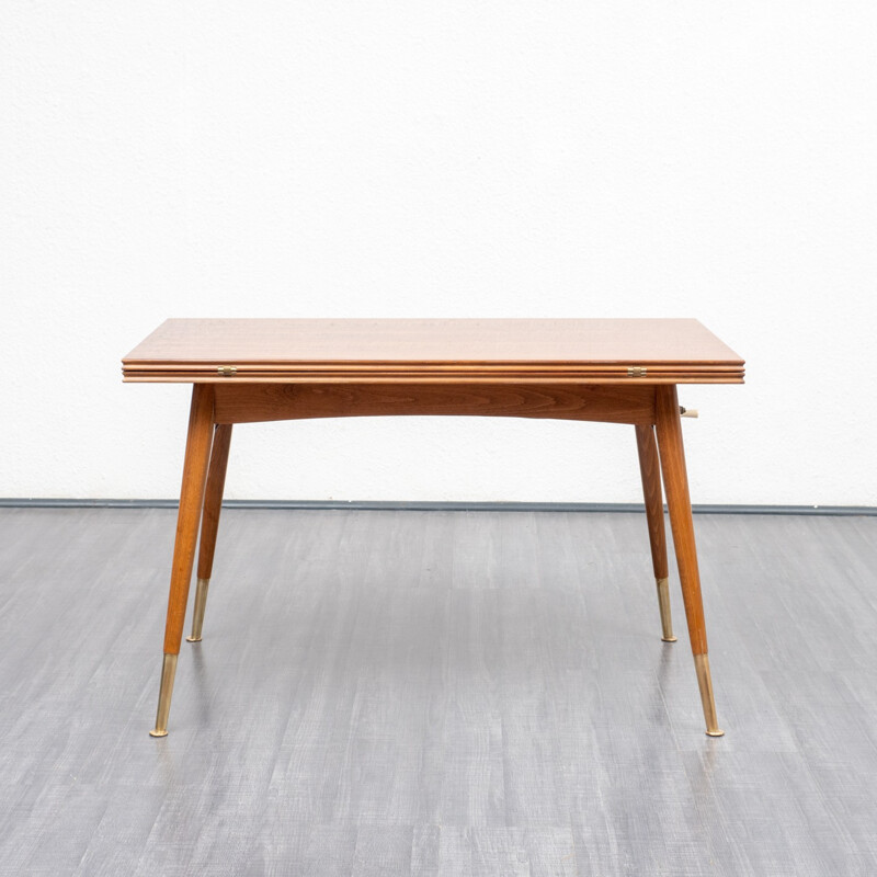 Vintage extendable walnut coffee table - 1950s