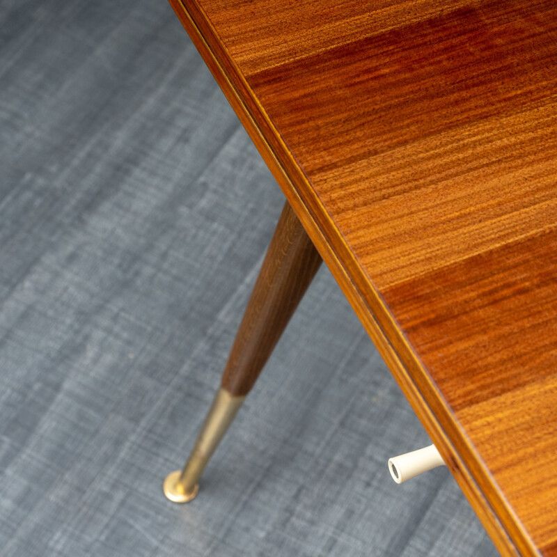 Vintage extendable walnut coffee table - 1950s