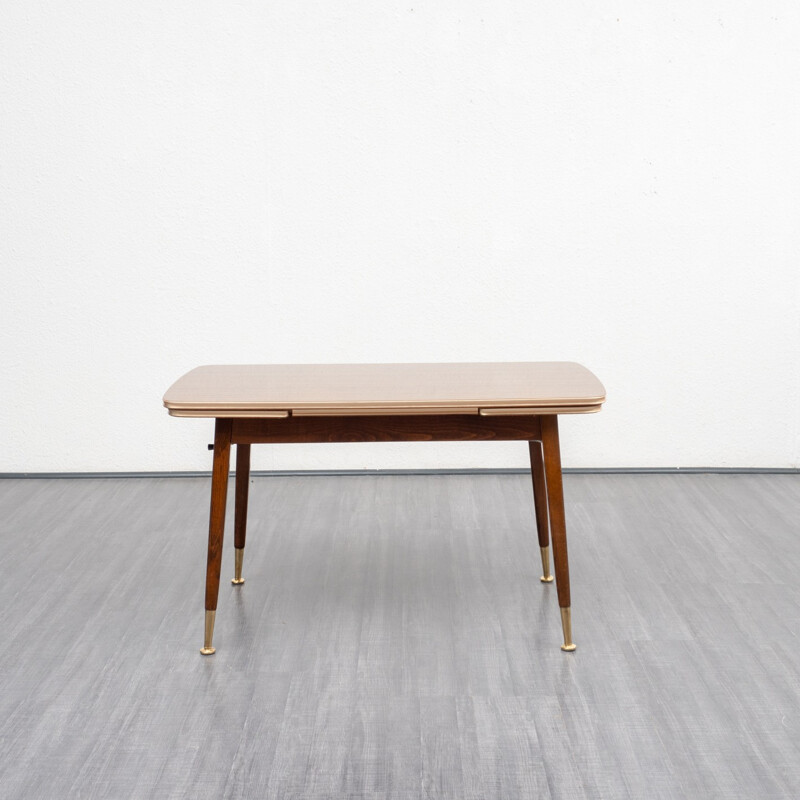 Table basse Vintage extensible en bois massif - 1950