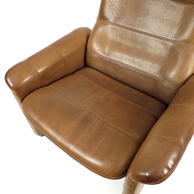 Vintage Buffalo leather lounge chair by De Sede - 1970s