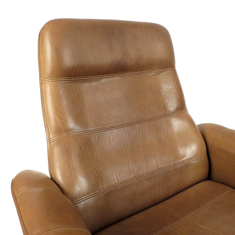 Vintage Buffalo leather lounge chair by De Sede - 1970s