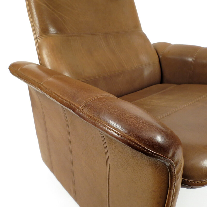 Vintage Buffalo leather lounge chair by De Sede - 1970s