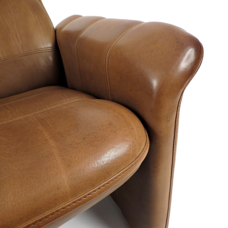 Vintage Buffalo leather lounge chair by De Sede - 1970s