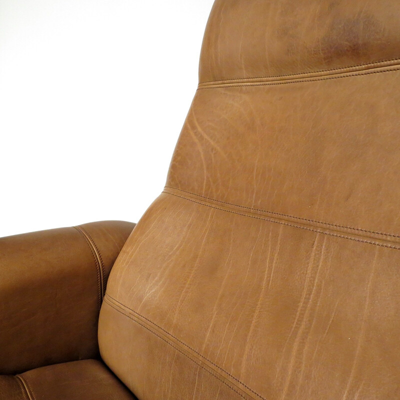 Vintage Buffalo leather lounge chair by De Sede - 1970s