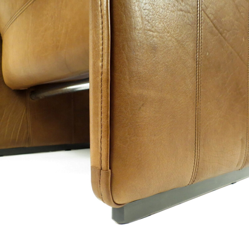 Vintage Buffalo leather lounge chair by De Sede - 1970s