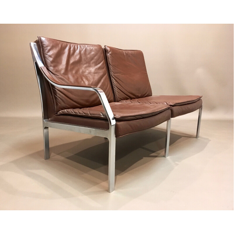 Modular fully leather Vintage sofa par Walter Knoll - 1950s
