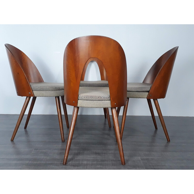 Set of 4 walnut chairs by Antoni Suman - 1960s