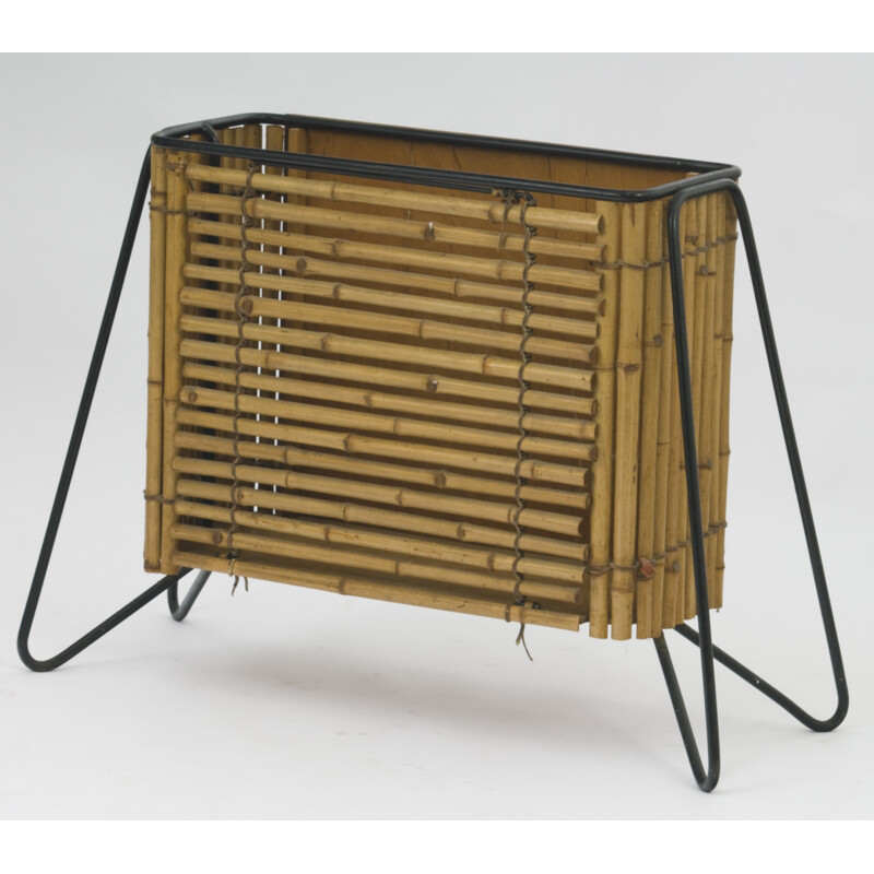 Vintage cabinet made of bamboo - 1960s