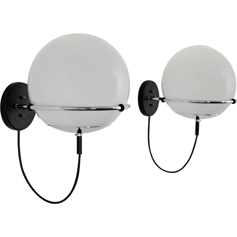 Set of 2 ochtendnevel morning haze wall lights by Frank Ligtelijn - 1970s