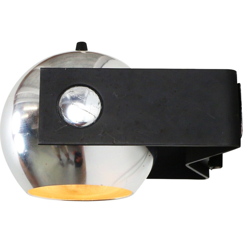 Adjustable Chrome ball wall light by Novalux Leuchten - 1970s