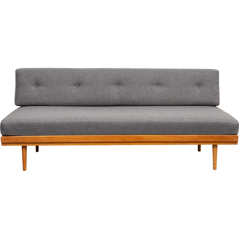 Vintage daybed in cherrywood frame by Knoll for Antimott - 1960s