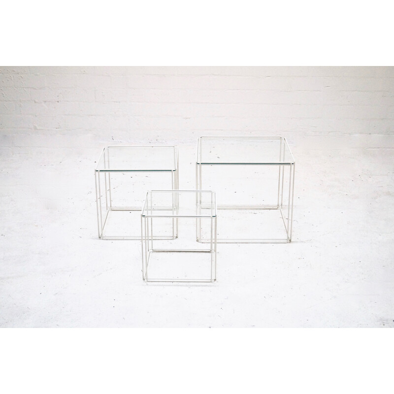 Set of 3 vintage nesting tables by Max Sauze - 1970s