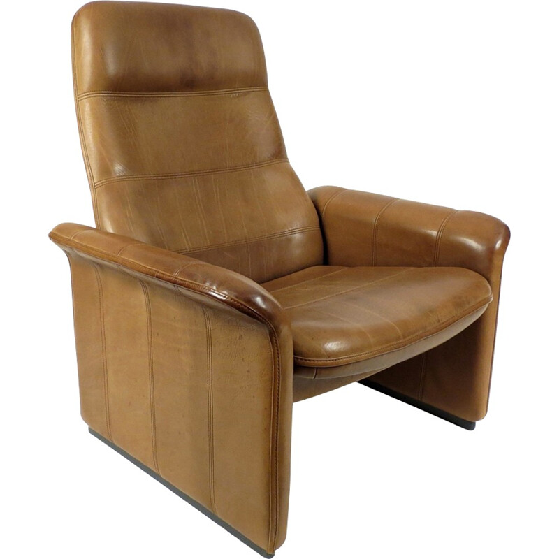 Vintage Buffalo leather lounge chair by De Sede - 1970s