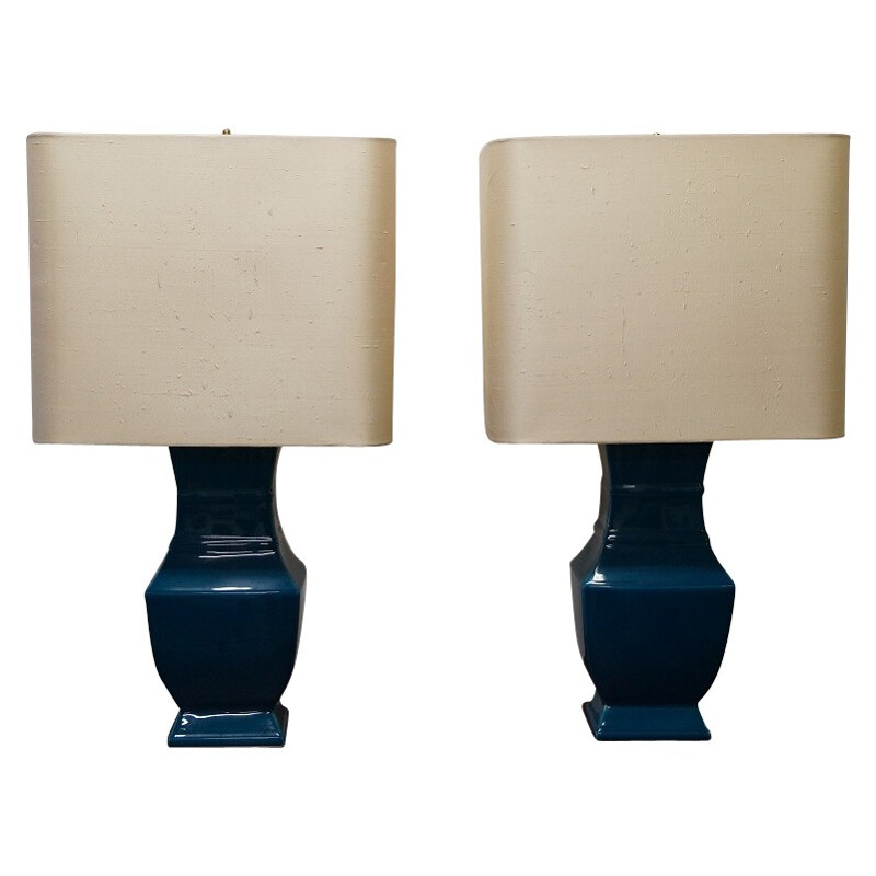 Pair of lamps in ceramic - 1970s