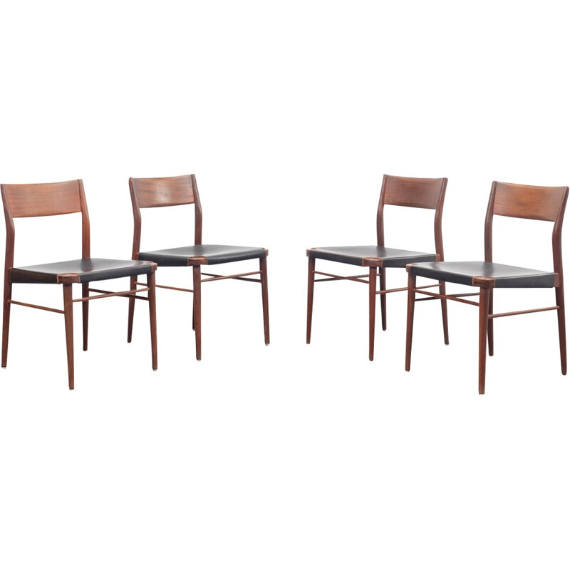 Vintage set of 4 "3513" dining chairs by Georg Leowald for Wilkhahn - 1960s