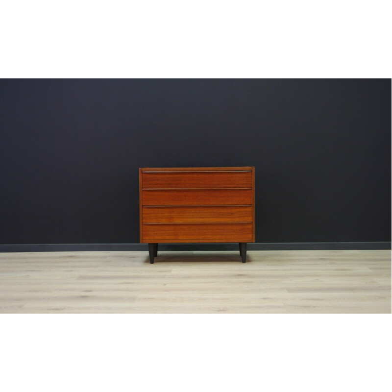 Chest of drawers in teak with 4 drawers - 1960s