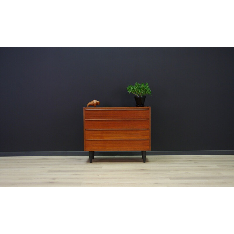 Chest of drawers in teak with 4 drawers - 1960s